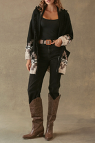 Demeree Cardigan with Southwestern Pattern-Sweaters-27 Miles-Black Combo-XS-Mercantile Portland