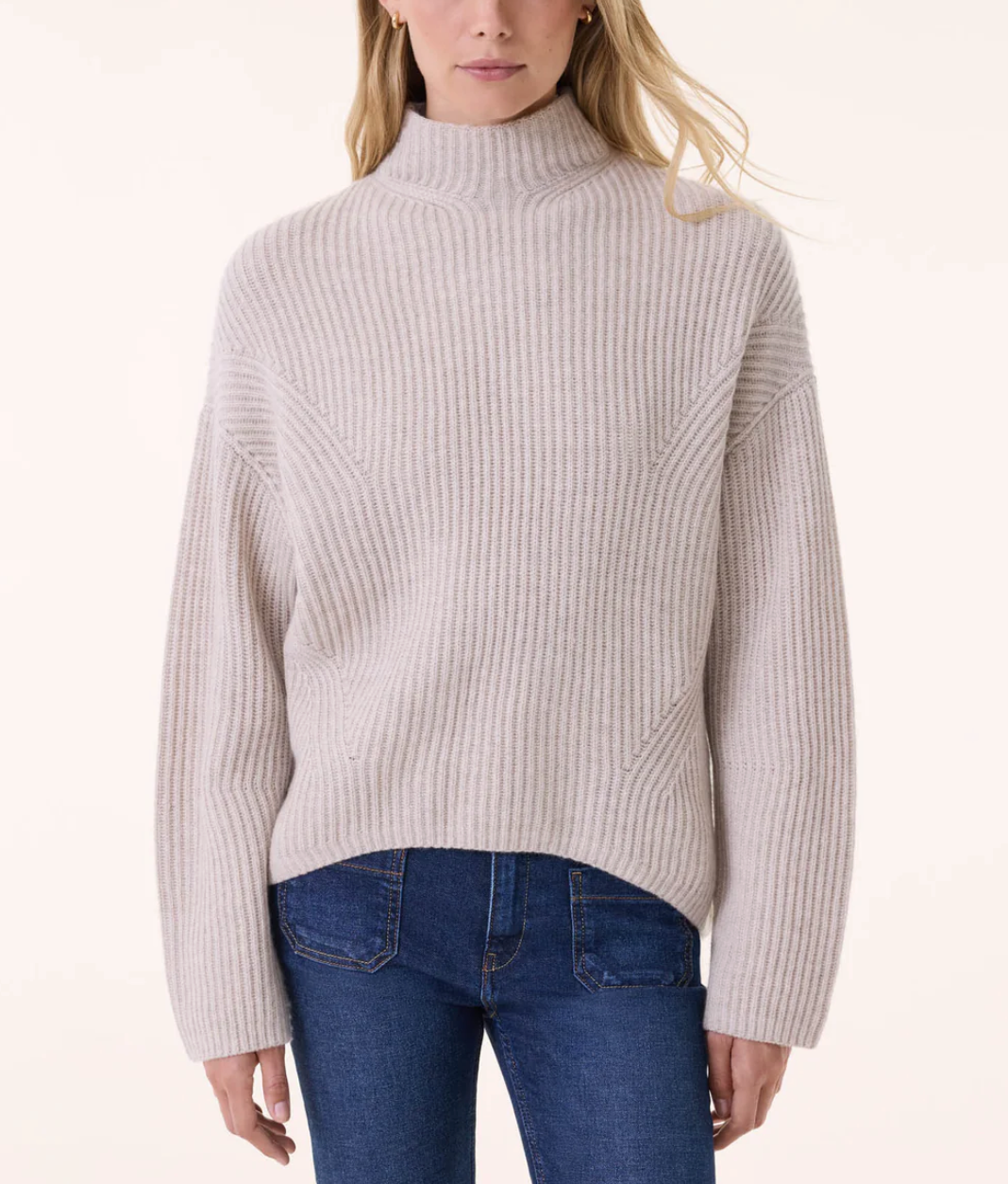Demi Sweater-Sweaters-Kujten-Oats White-1-Mercantile Portland