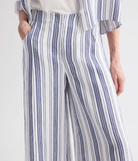 Demie Pant in Ivory/Navy-Pants-TWP-Ivory/Navy-2-Mercantile Portland