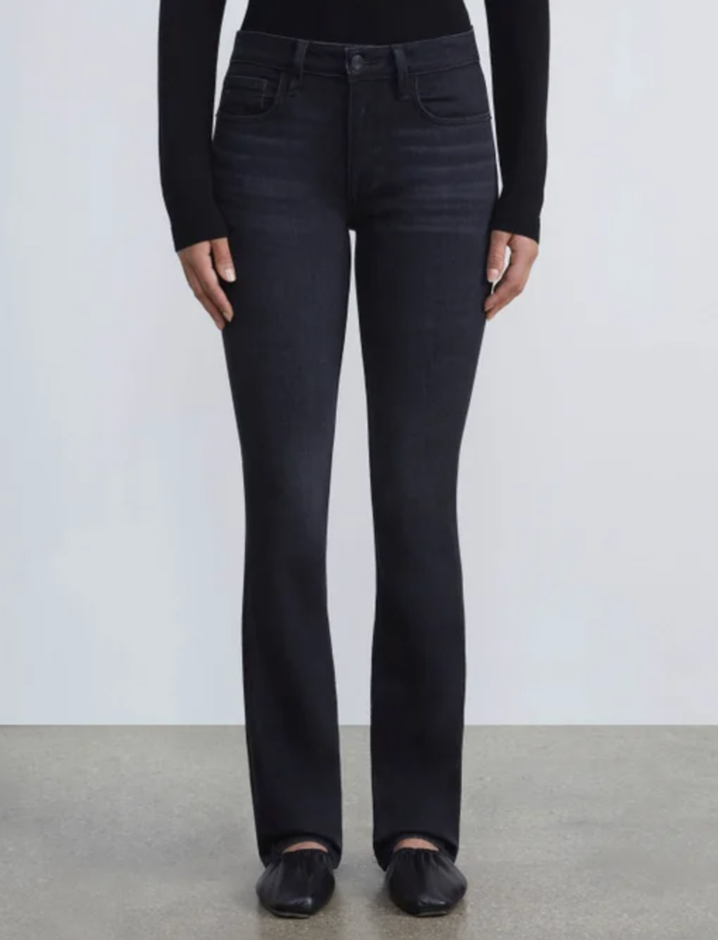 Denim Mercer Kick-Flare Jean-Pants-Lafayette 148-Washed Onyx-24-Mercantile Portland