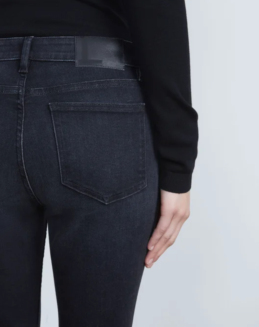 Denim Mercer Kick-Flare Jean-Pants-Lafayette 148-Washed Onyx-24-Mercantile Portland