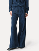 Denim Palazzo Pants-Clothing-Forte Forte-Indigo-00-Mercantile Portland