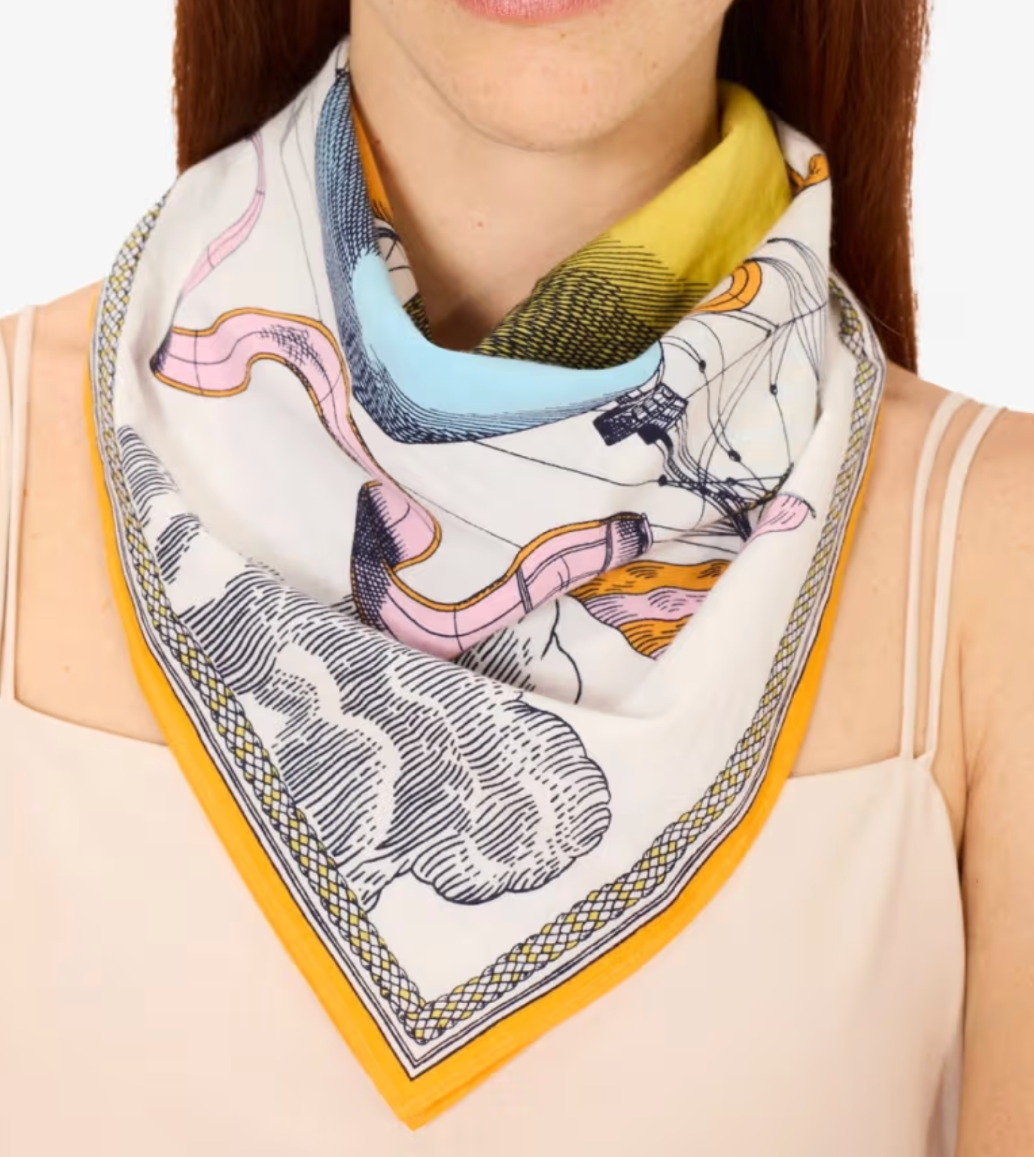 Des Rives Et Des Reves Square Scarf-Accessories-Inoui Editions-Multi-OS-Mercantile Portland