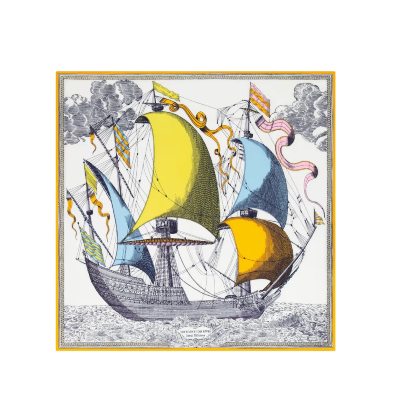 Des Rives Et Des Reves Square Scarf-Accessories-Inoui Editions-Multi-OS-Mercantile Portland