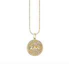 Diamond Love Script Medallion-Jewelry-Sydney Evan-Yellow Gold-OS-Mercantile Portland