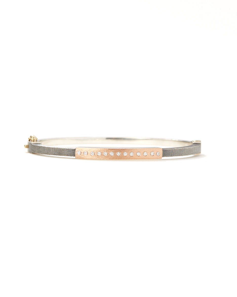 Diana 2.5mm Rose Gold ID Bangle-Jewelry-Rene Escobar-Mercantile Portland