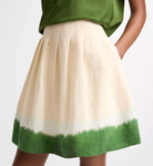 Dip-Dye Pleated Skirt-Skirts and Shorts-Vince-Porcelain / Herba-00-Mercantile Portland