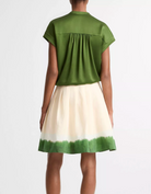 Dip-Dye Pleated Skirt-Skirts and Shorts-Vince-Porcelain / Herba-00-Mercantile Portland