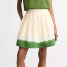 Dip-Dye Pleated Skirt-Skirts and Shorts-Vince-Porcelain / Herba-00-Mercantile Portland