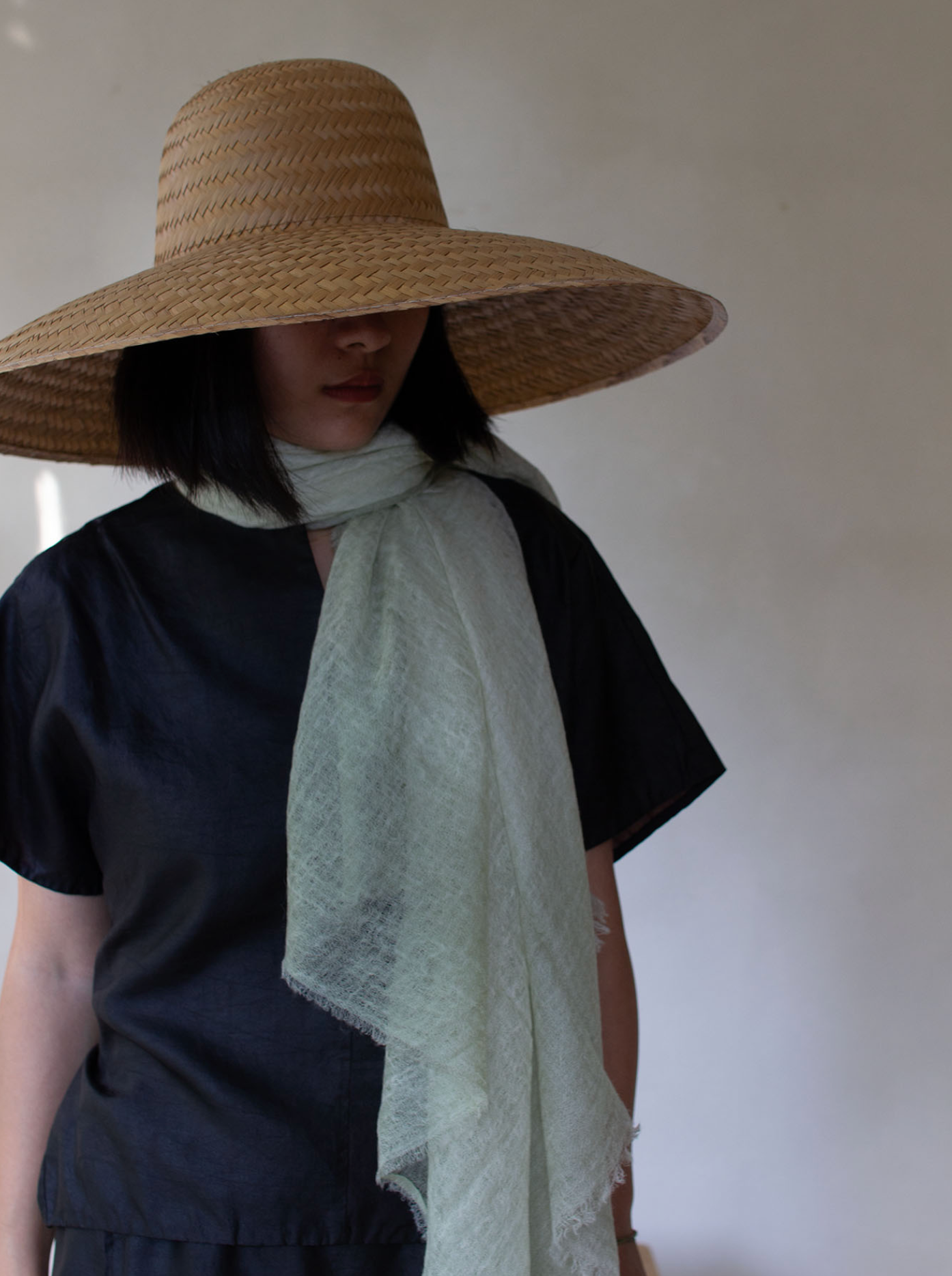 Dip Dyed Cashmere Scarf-Accessories-Oats & Rice-Avocado Green-OS-Mercantile Portland
