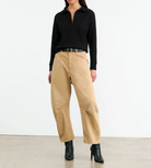 Diya Quarter Zip Sweatshirt-Sweaters-Nili Lotan-Black-XS-Mercantile Portland