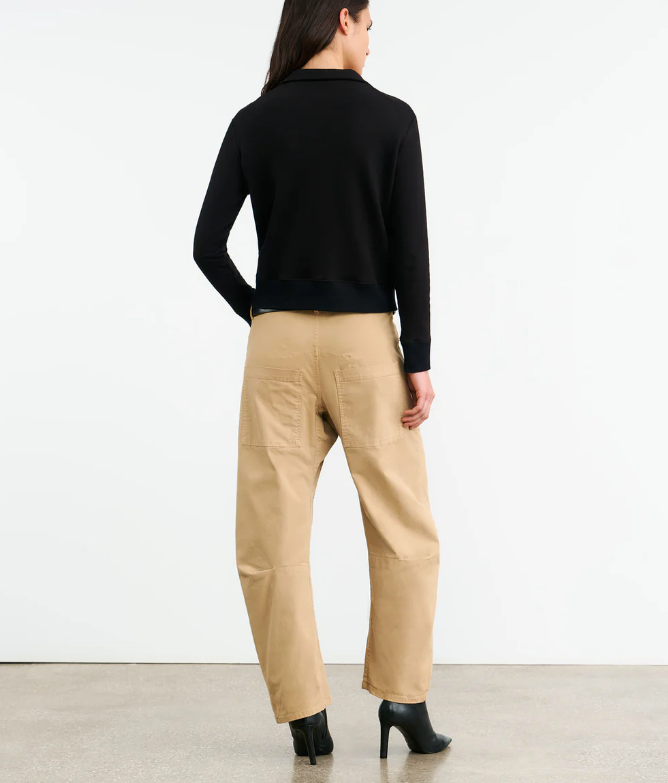 Diya Quarter Zip Sweatshirt-Sweaters-Nili Lotan-Black-XS-Mercantile Portland