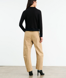 Diya Quarter Zip Sweatshirt-Sweaters-Nili Lotan-Black-XS-Mercantile Portland