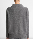Donegal Cashmere Funnel Neck Sweater-Sweaters-Vince-Heather Oat Donegal-XXS-Mercantile Portland