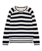 Dora Jumper in Navy Stripe-Sweaters-Cocoa Cashmere-Navy Stripe-XS-Mercantile Portland