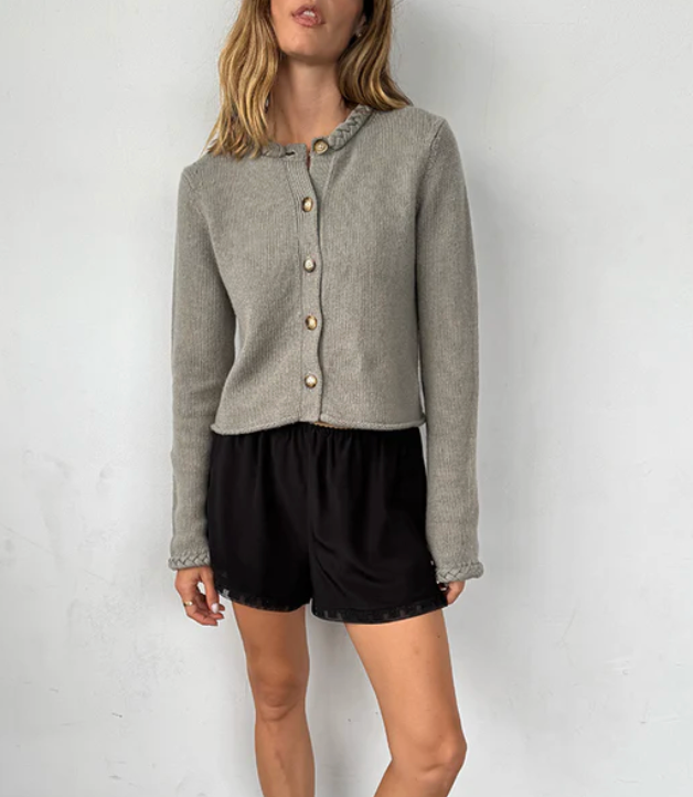 Doris Cardigan in Mist-Clothing-Ciao Lucia-Mist-XXS-Mercantile Portland