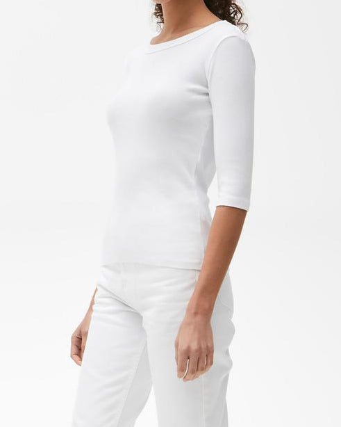 Dot 3/4 Sleeve Tee-Clothing-Michael Stars-White-O/S-Mercantile Portland