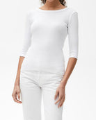 Dot 3/4 Sleeve Tee-Clothing-Michael Stars-White-O/S-Mercantile Portland