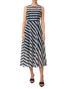 Dot Cut-Out Dress-Denim-Akris Punto-Navy_Cream-2-Mercantile Portland