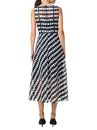 Dot Cut-Out Dress-Denim-Akris Punto-Navy_Cream-2-Mercantile Portland