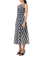 Dot Cut-Out Dress-Denim-Akris Punto-Navy_Cream-2-Mercantile Portland