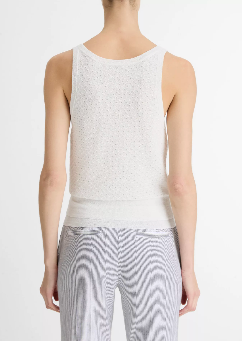 Double-Layered Mesh Cami-Clothing-Vince-Optic White-XS-Mercantile Portland