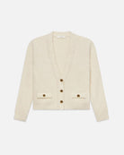 Double Pocket Cropped Cardi-Sweaters-Frame-Cream-XS-Mercantile Portland