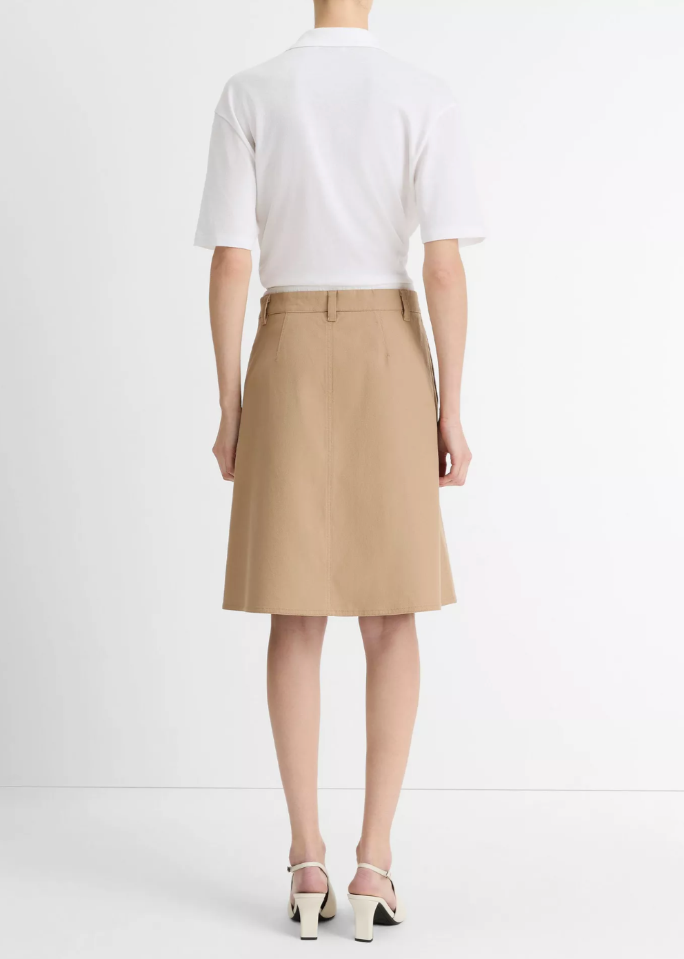 Double-Waistband Cotton Skirt-Clothing-Vince-Sandbar-00-Mercantile Portland