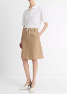 Double-Waistband Cotton Skirt-Clothing-Vince-Sandbar-00-Mercantile Portland