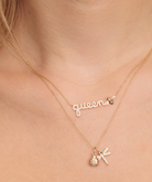Dragonfly Charm Necklace-Accessories-Sydney Evan-Yellow Gold-OS-Mercantile Portland