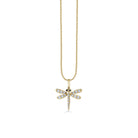 Dragonfly Charm Necklace-Accessories-Sydney Evan-Yellow Gold-OS-Mercantile Portland