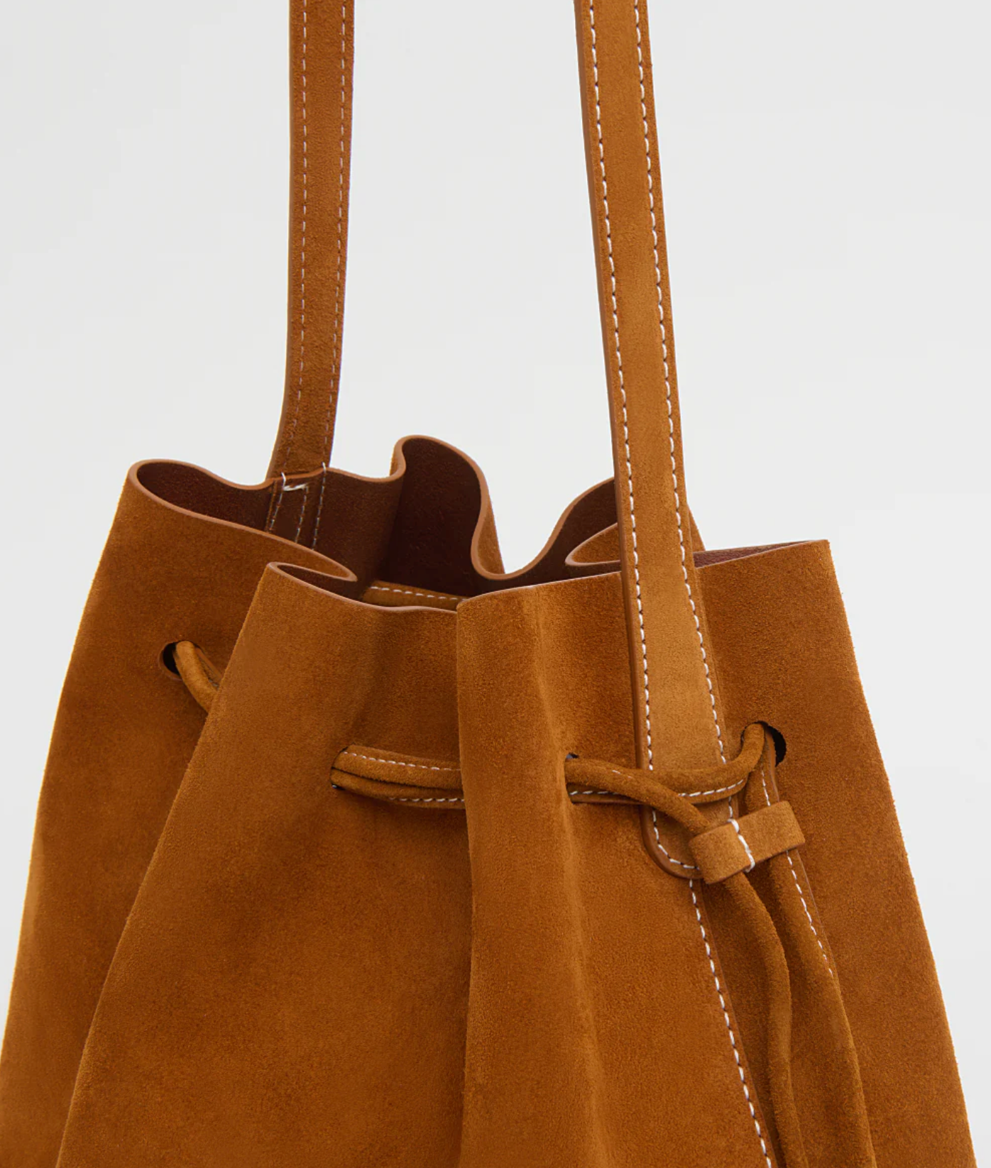 Drawstring Cabas in Saddle Suede-Handbags-Mansur Gavriel-Saddle Suede-OS-Mercantile Portland