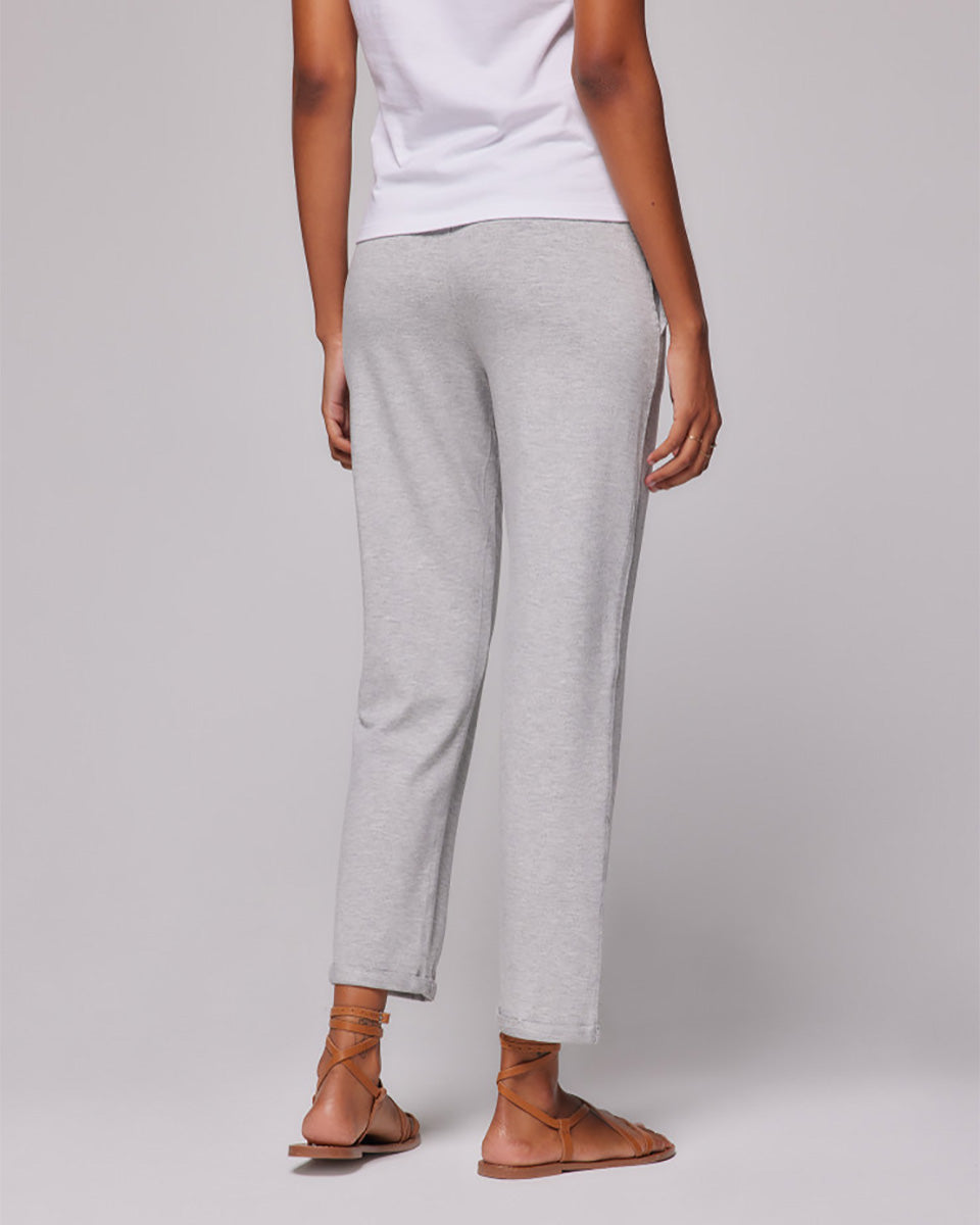 Drawstring Pant with Cuff-Clothing-Majestic Filatures-Gris-1-Mercantile Portland