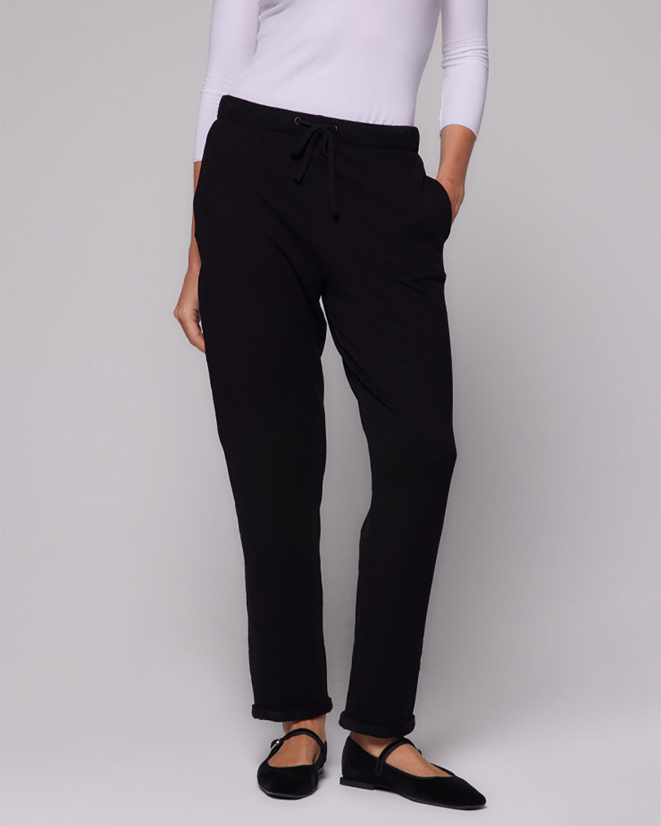 Drawstring Pant with Cuff-Clothing-Majestic Filatures-Gris-1-Mercantile Portland
