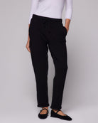 Drawstring Pant with Cuff-Clothing-Majestic Filatures-Noir-1-Mercantile Portland