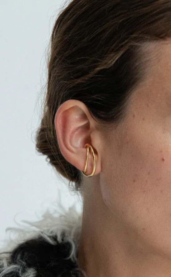 Dual Curve Ear Cuff-Jewelry-Otiumberg-Yellow Gold-OS-Mercantile Portland