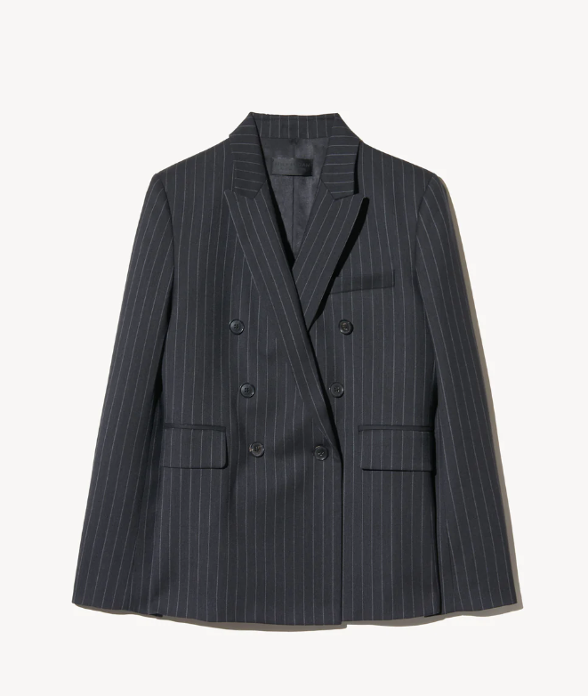 Duran Jacket-Outerwear-Nili Lotan-Dark Charcoal Pinstripe-00-Mercantile Portland