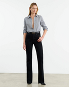 Dyllan Shrunken Shirt-Clothing-Nili Lotan-Mini Navy Stripes-XS-Mercantile Portland