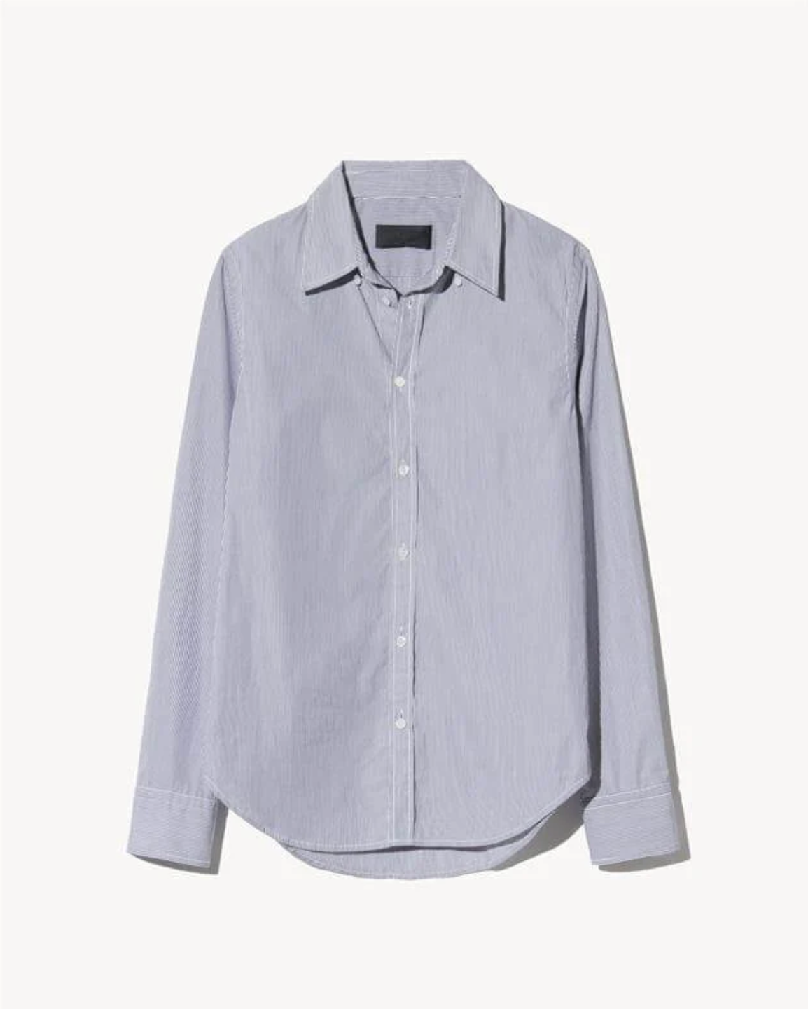 Dyllan Shrunken Shirt-Clothing-Nili Lotan-Mini Navy Stripes-XS-Mercantile Portland