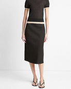 Easy Linen-Blend Slip Skirt-Skirts-Vince-Black-00-Mercantile Portland