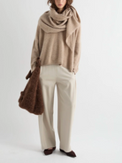 Easy V-neck Pullover-Sweaters-MEIMEIJ-Croissant-S-Mercantile Portland