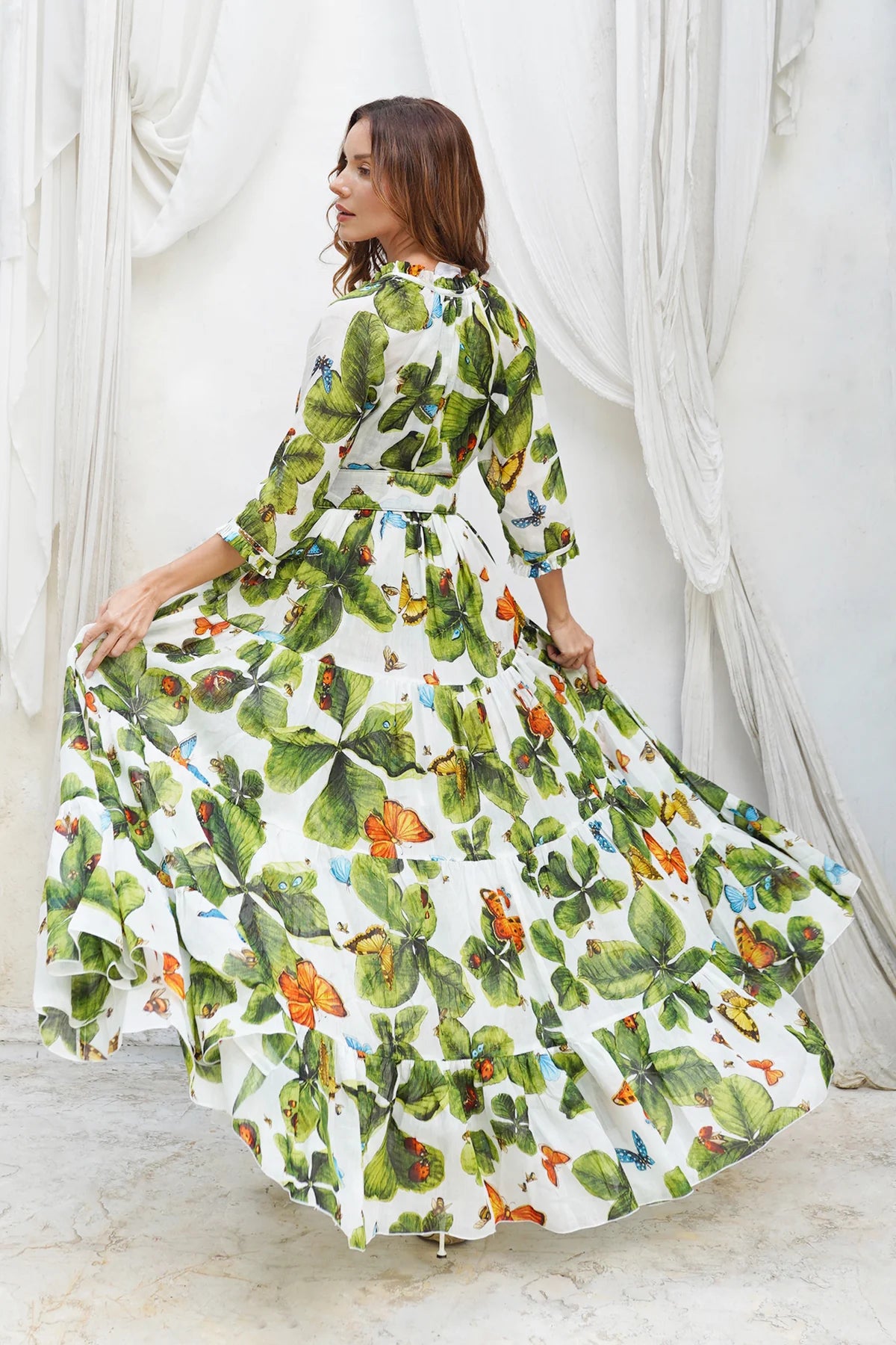 Eden Maxi Dress in Clover Butterfly-Dresses-Samantha Sung-Clover Butterfly-0-Mercantile Portland