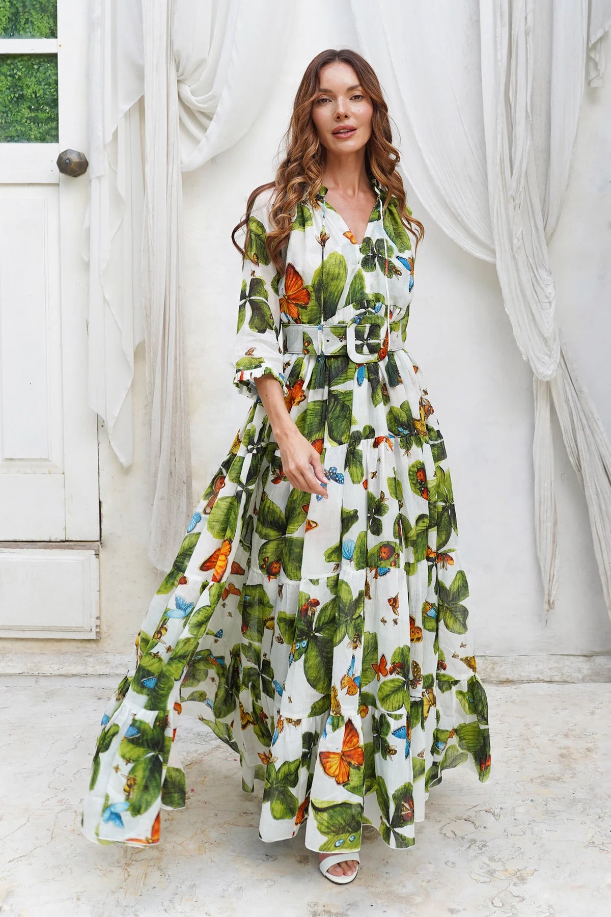 Eden Maxi Dress in Clover Butterfly-Dresses-Samantha Sung-Clover Butterfly-0-Mercantile Portland