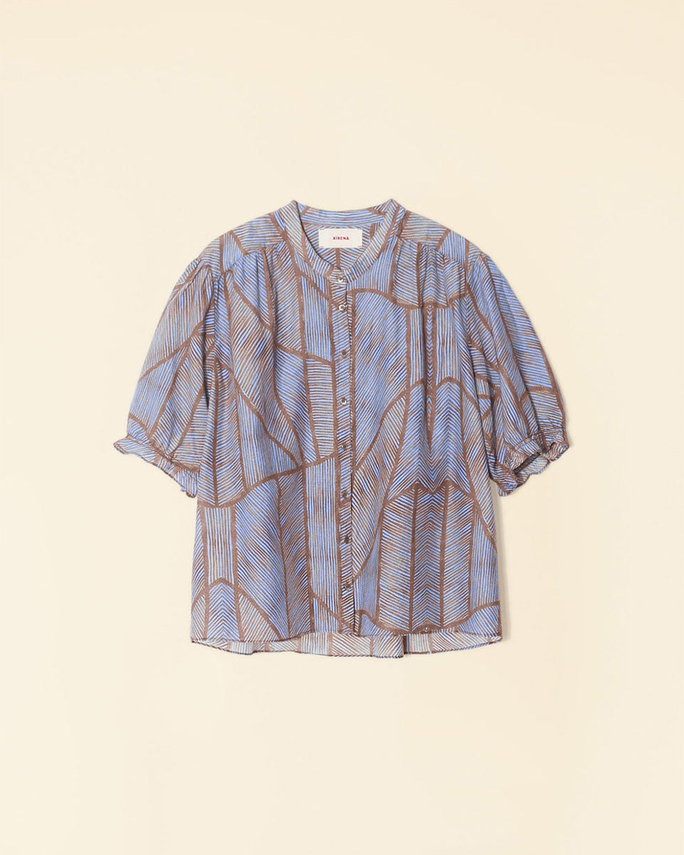 Eden Shirt-Shirts-Xirena-Cyan Geode-XS-Mercantile Portland