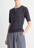 Elbow-Sleeve Henley-Clothing-Vince-Night Lake-XS-Mercantile Portland