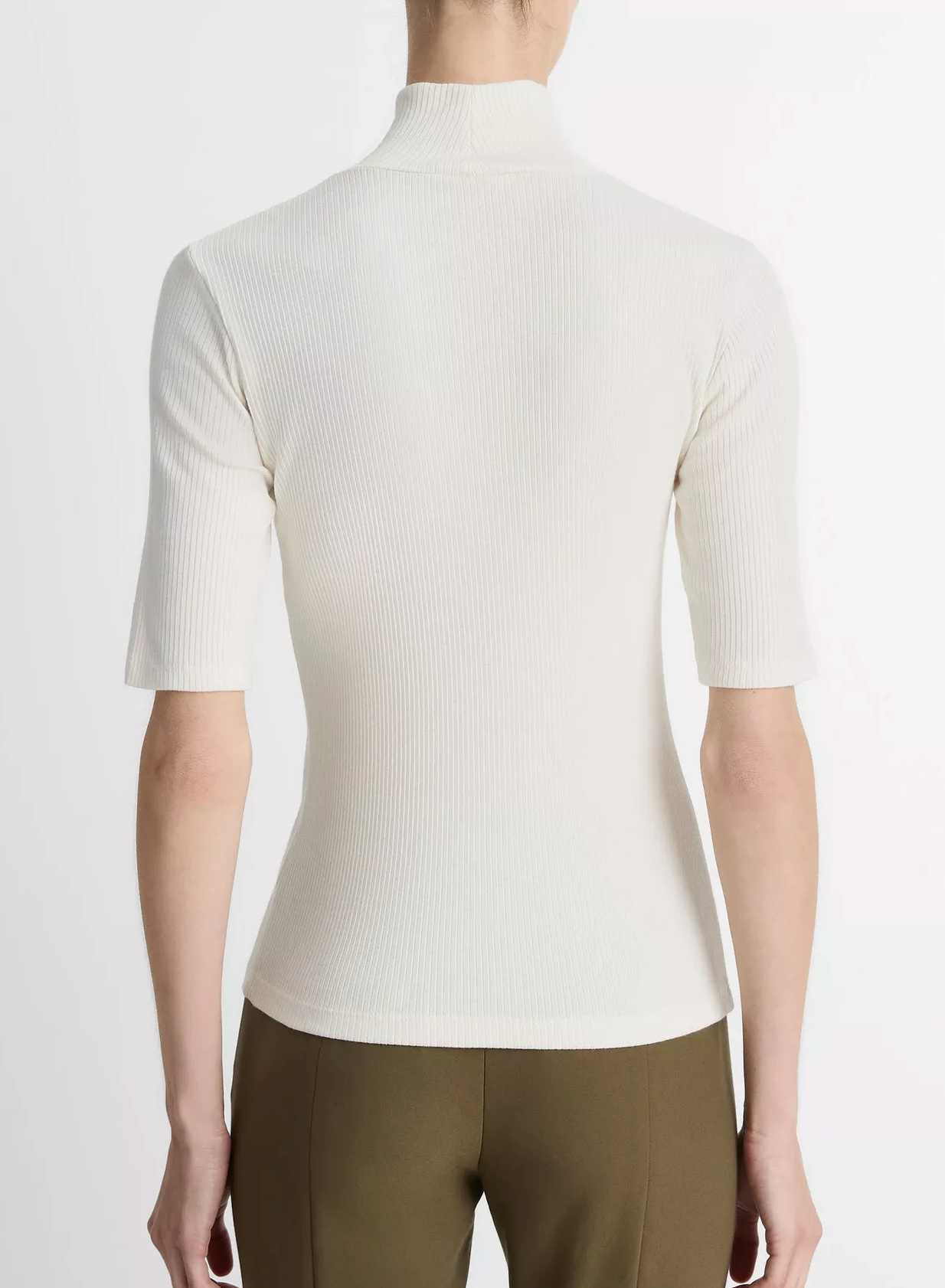 Elbow Sleeve Turtleneck-Clothing-Vince-Off White-XXS-Mercantile Portland