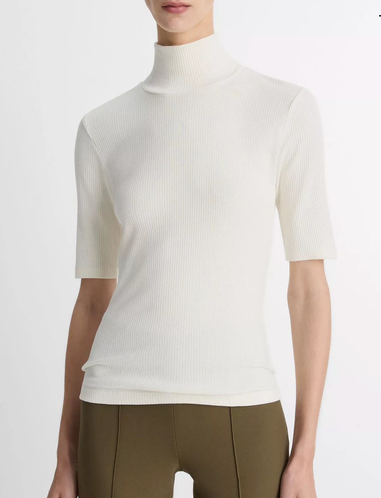 Elbow Sleeve Turtleneck-Clothing-Vince-Off White-XXS-Mercantile Portland