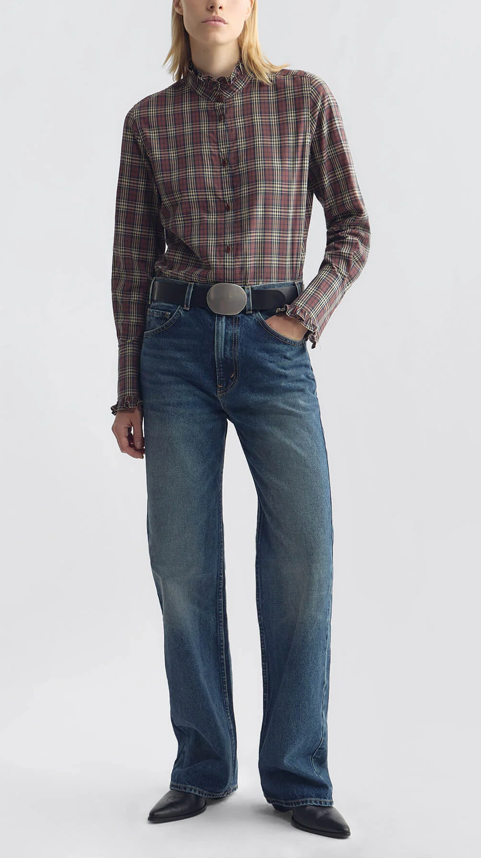 Elio Shirt in Rustic Check-Shirts-Nili Lotan-Rustic Check-XS-Mercantile Portland