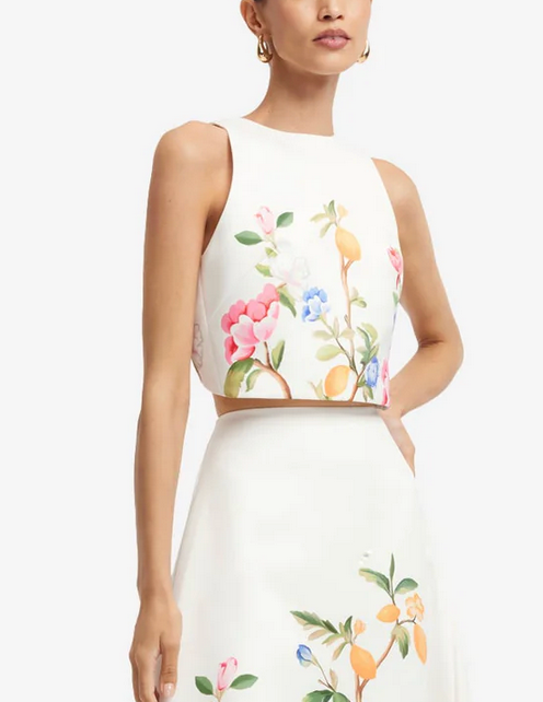Ella Bow Backless Top-Tops-LEO LIN-Snow-0-Mercantile Portland