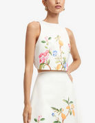 Ella Bow Backless Top-Tops-LEO LIN-Snow-0-Mercantile Portland
